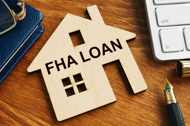 FHA loan written on the model of home.